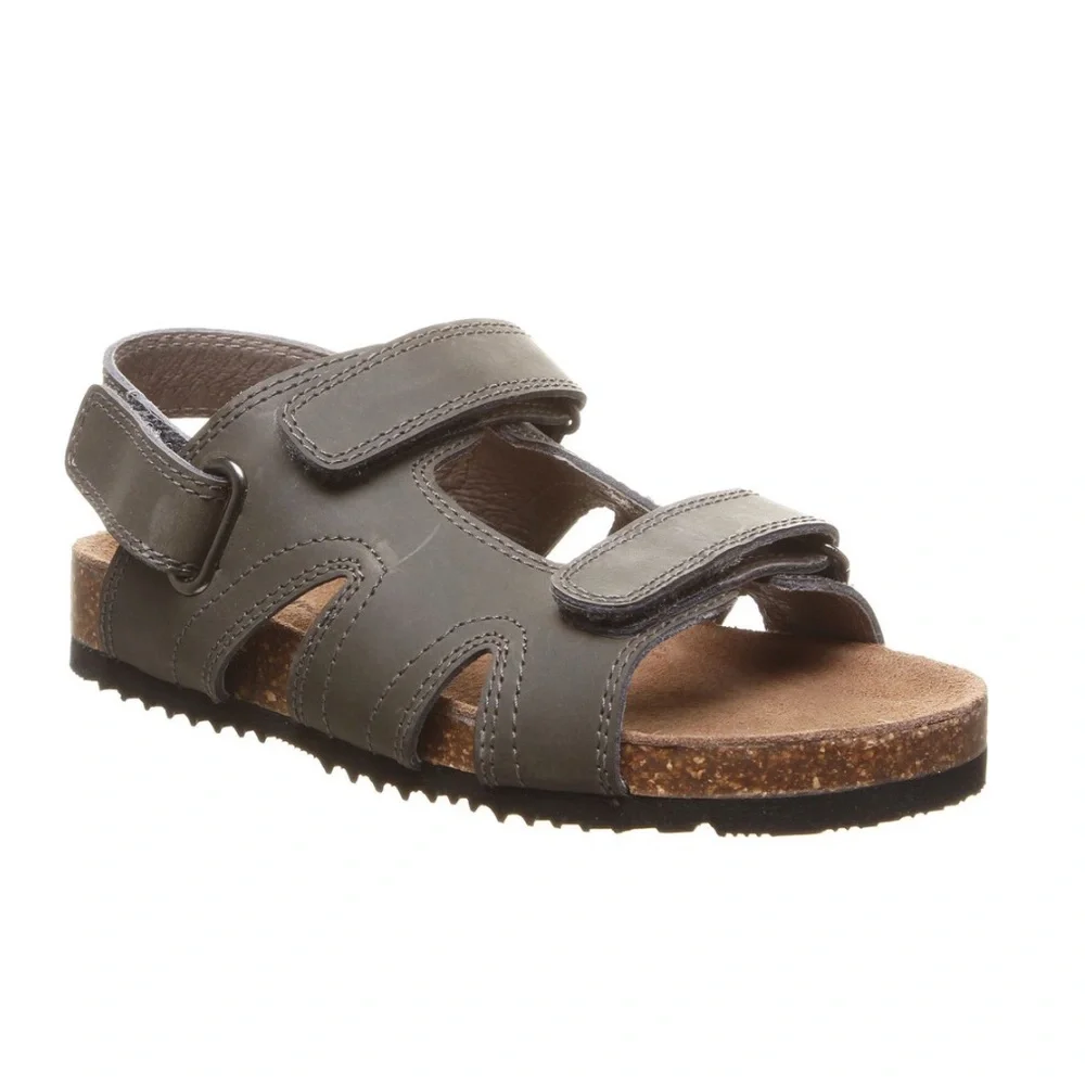 Bearpaw Galen boy's slide sandals with a microsuede footbed size 4